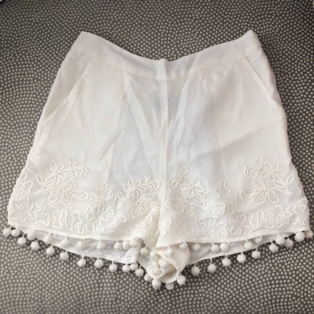 Topshop High Waisted Shorts w Tassels